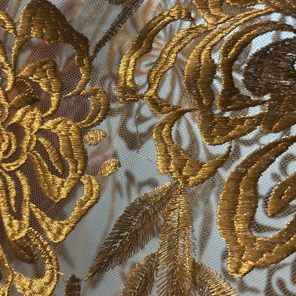 David Meister Gold Floral Maxi Dress - Picture 10 of 13